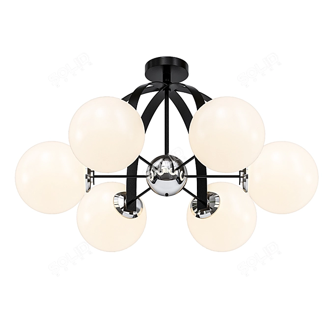 Modern Industrial Ceiling Chandelier 3D model image 1