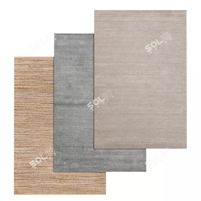 High-Quality Carpet Set with Various Textures 3D model image 1