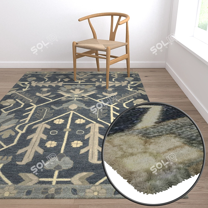 Luxury Carpets Set 3D model image 5