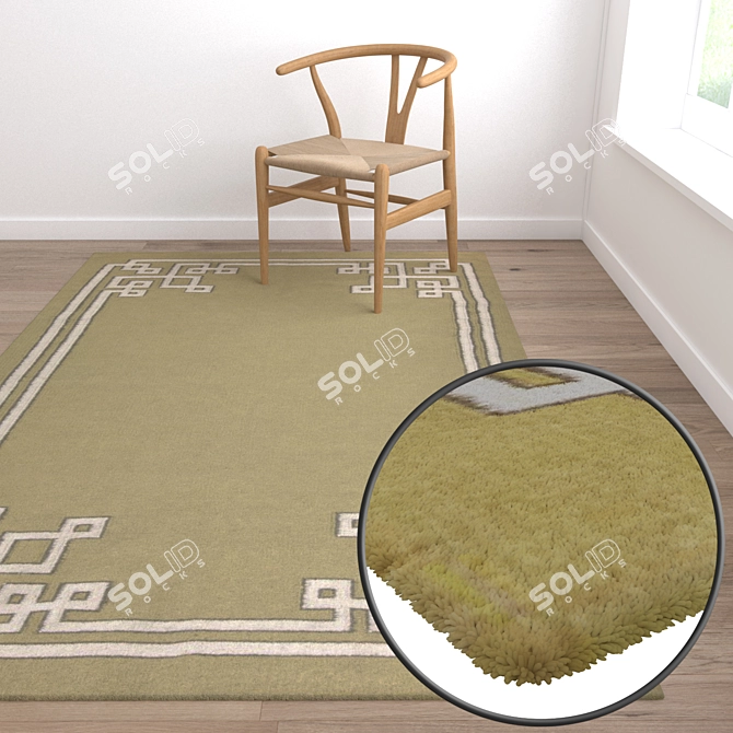 Luxury Carpet Set with High-Quality Textures 3D model image 5