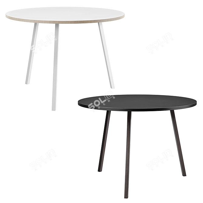 Minimalist Hay Loop Stand Table 3D model image 1