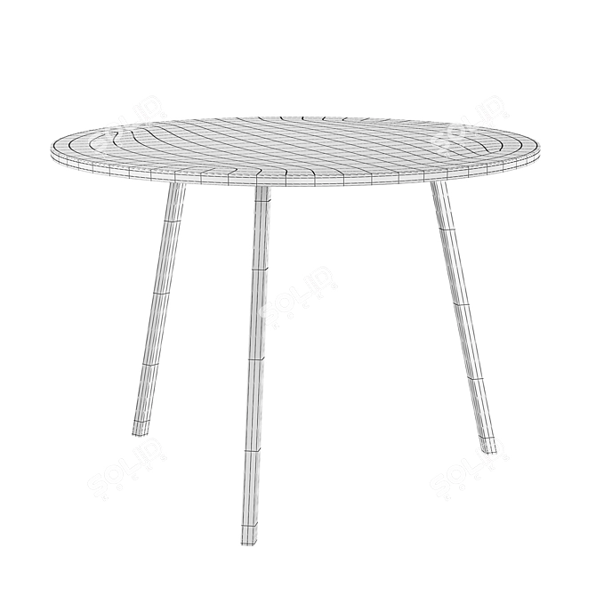 Minimalist Hay Loop Stand Table 3D model image 3