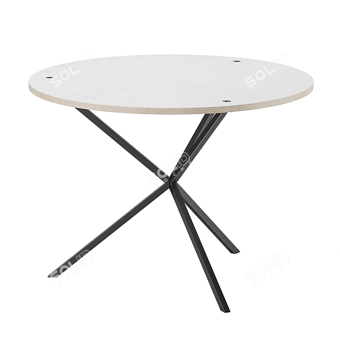 Sleek NEB Round Table 3D model image 1