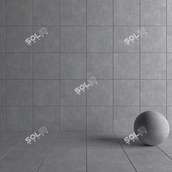 Cayenne Grigio Concrete Tiles 3D model image 4