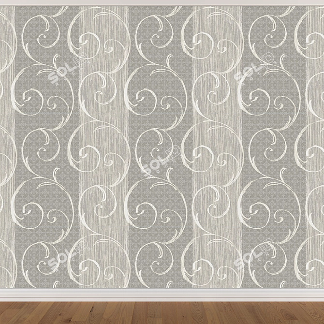 Seamless Wallpaper Set - 3 Colors 3D model image 3