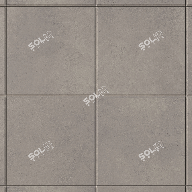 Versatile Concrete Tiles Set 3D model image 2