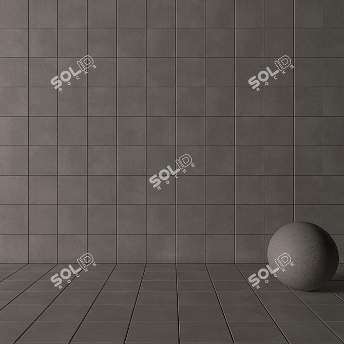 Versatile Concrete Tiles Set 3D model image 3