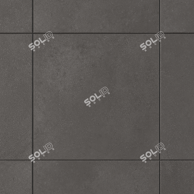 Anthracite Concrete Wall Tiles - Set of 2 3D model image 2