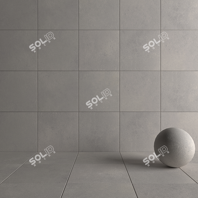 Concrete Core Grey Wall Tiles 3D model image 4