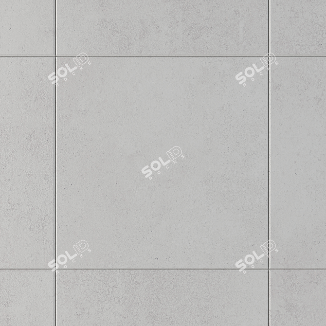 CORE White Concrete Tiles Set 3D model image 2