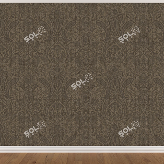 Seamless Wallpaper Set: 3 Colors 3D model image 4