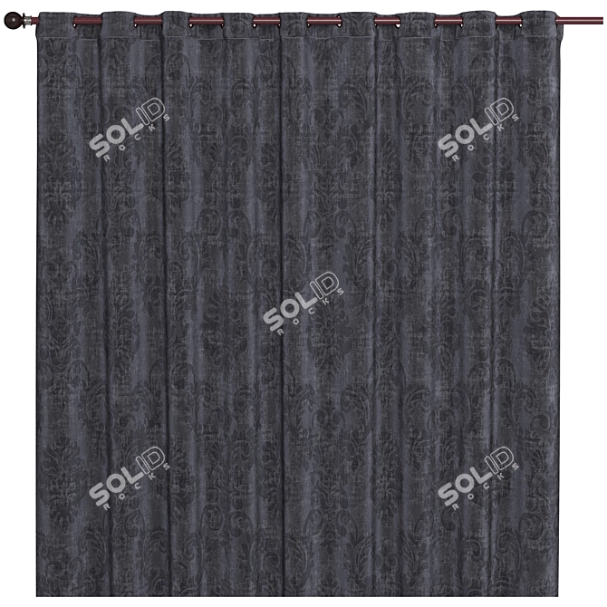 Elegant Sheer Curtain Panels 3D model image 2