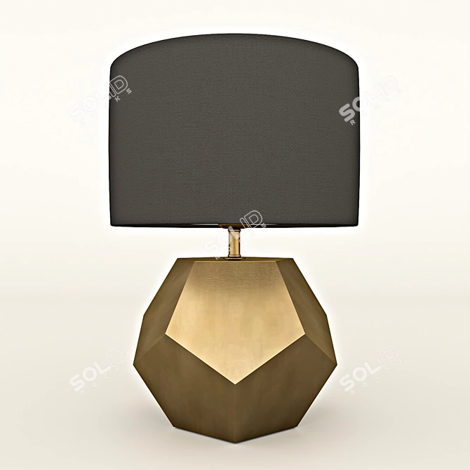 Hugo Table Lamp: Antic Brass Finish 3D model image 1