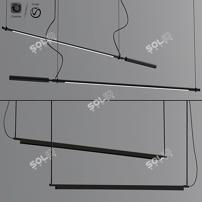 Colibrì LED Suspension Lamp Set 3D model image 1