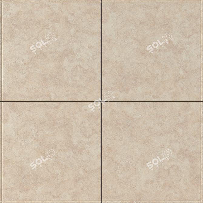 Nirvana Beige Concrete Tiles: Multi-Texture Set! 3D model image 2