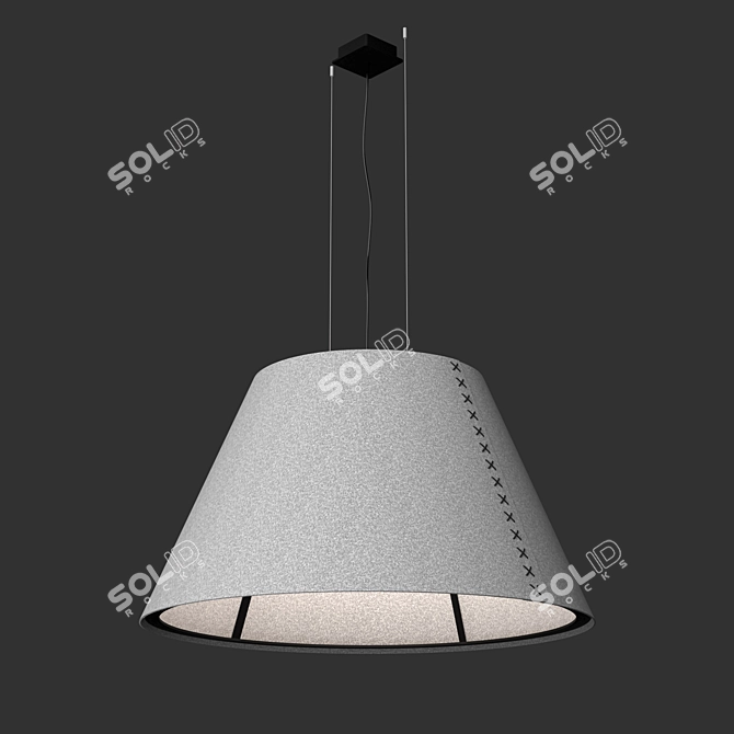 BuzziShade Pendant: Acoustic Decorative Lighting 3D model image 1