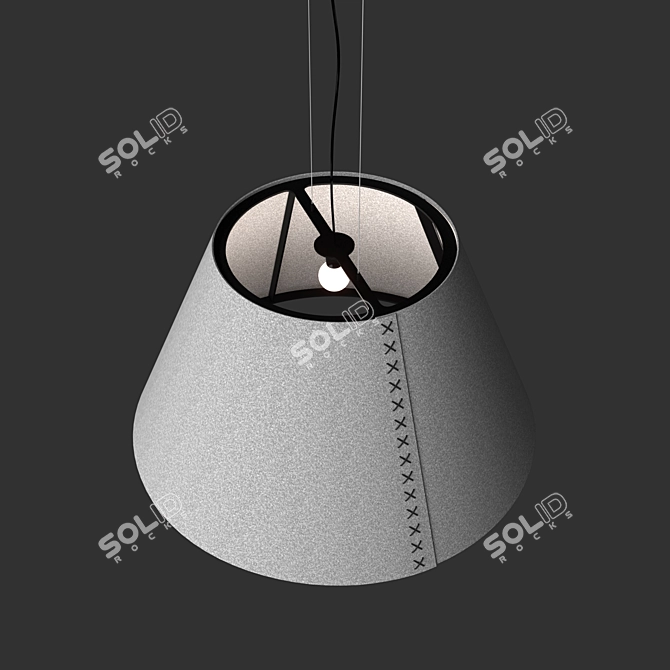 BuzziShade Pendant: Acoustic Decorative Lighting 3D model image 3