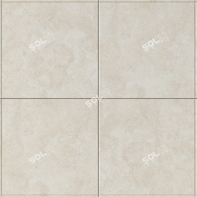 Concrete Nirvana Cream Tiles 3D model image 2