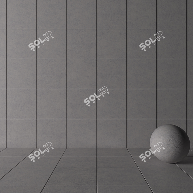 Nirvana Grey Concrete Tiles: Multi-Texture Set 3D model image 3