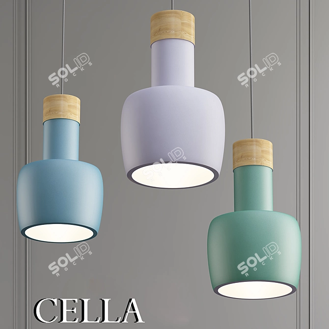 Modern CELLA Pendant Light 3D model image 1
