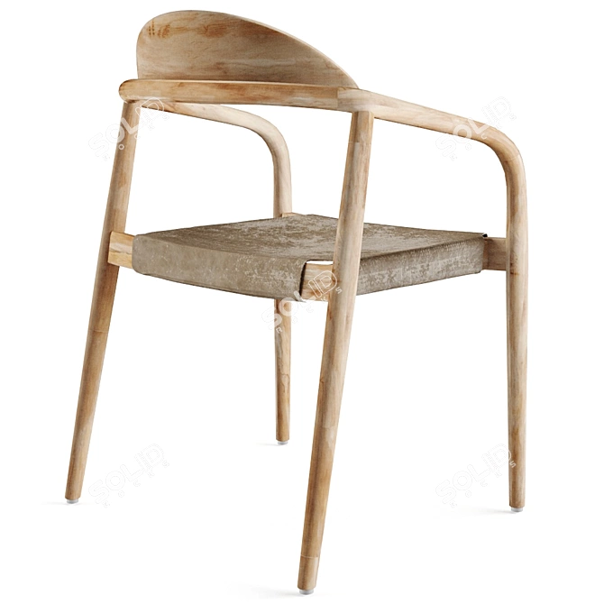 Scandinavian Bliss: Nina Chair 3D model image 3