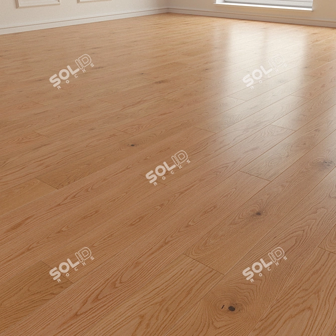 Title: Tango Oak Nature Laminate Parquet 3D model image 2