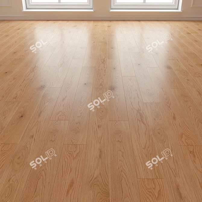 Title: Tango Oak Nature Laminate Parquet 3D model image 3