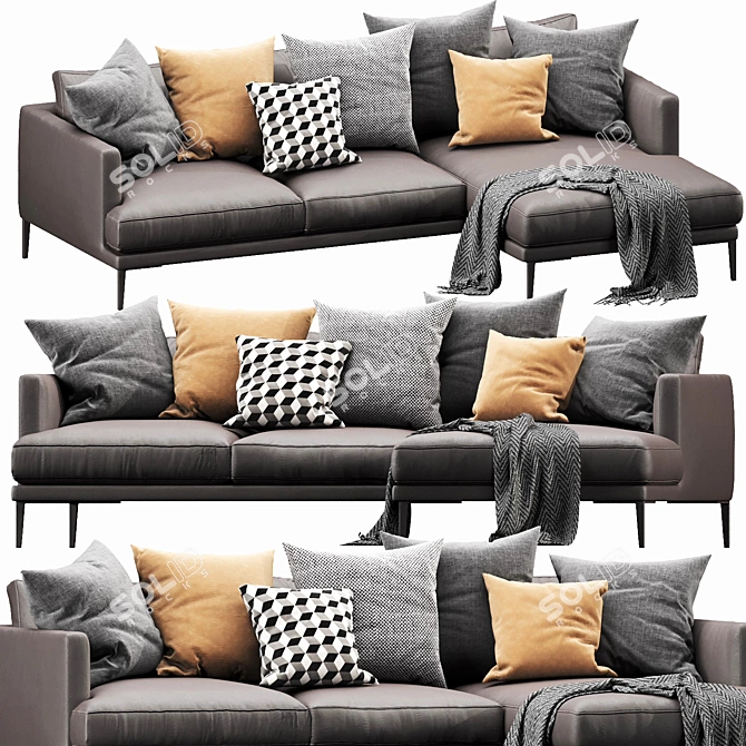 Bonaldo Paraiso Chaise Lounge: Stylish Comfort for Ultimate Relaxation 3D model image 1