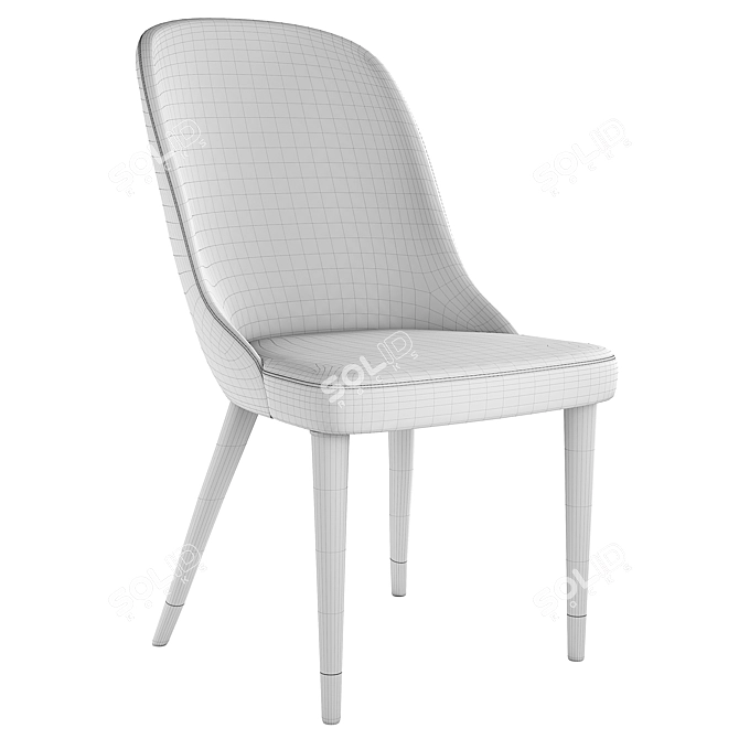 Modern Blue Chair: Pavlyk 3D model image 2