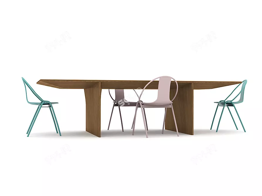 AVA Table: Stylish and Spacious 3D model image 1