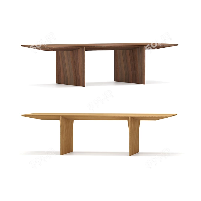 AVA Table: Stylish and Spacious 3D model image 5