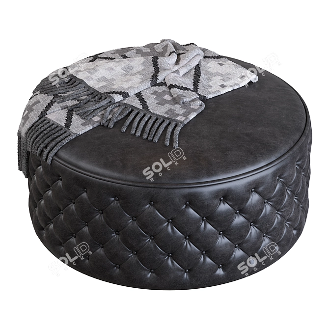 Luxury Buttoned Pouf - Hugo Capitone 3D model image 3