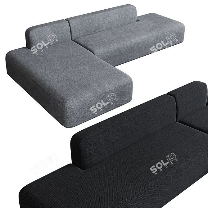 Minimalist Modern Sofa 3D model image 1