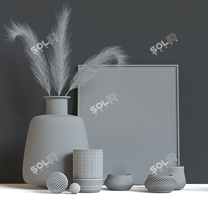 Elegant Decorative Set for Vray 3D model image 4