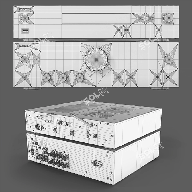 Hi-Fi Powerhouse: Onkyo Stereo Set 3D model image 3