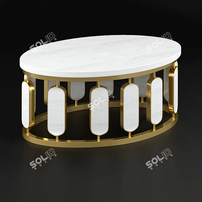 Elegant Sultana Center Table - 120x80x45 3D model image 1