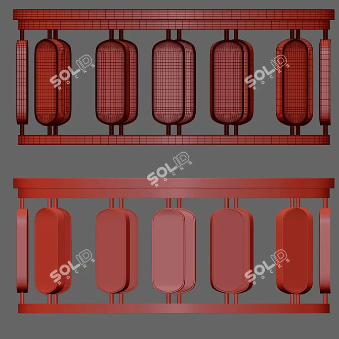 Elegant Sultana Center Table - 120x80x45 3D model image 2