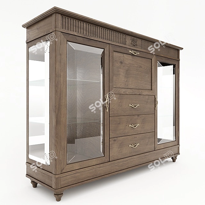 Justina Bar Cabinet 3D model image 2