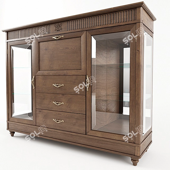 Justina Bar Cabinet 3D model image 3