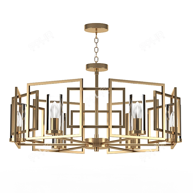 Elegant Gold Chandelier: Maytoni 20388 3D model image 1