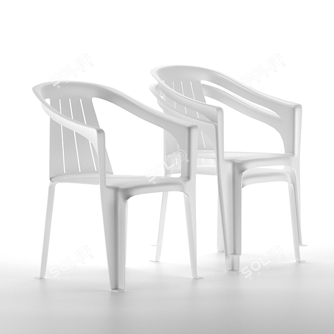 Moda Plastika Chair 3D model image 1