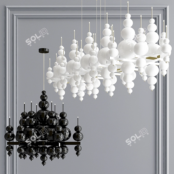 Radiant Moonlight Chandelier 3D model image 2