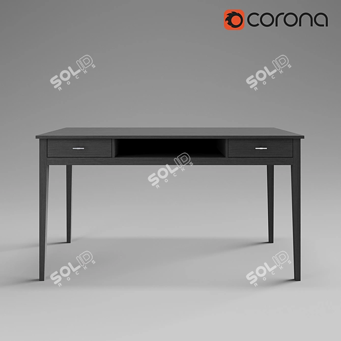 Elegant USTAS 1 Writing Desk 3D model image 1