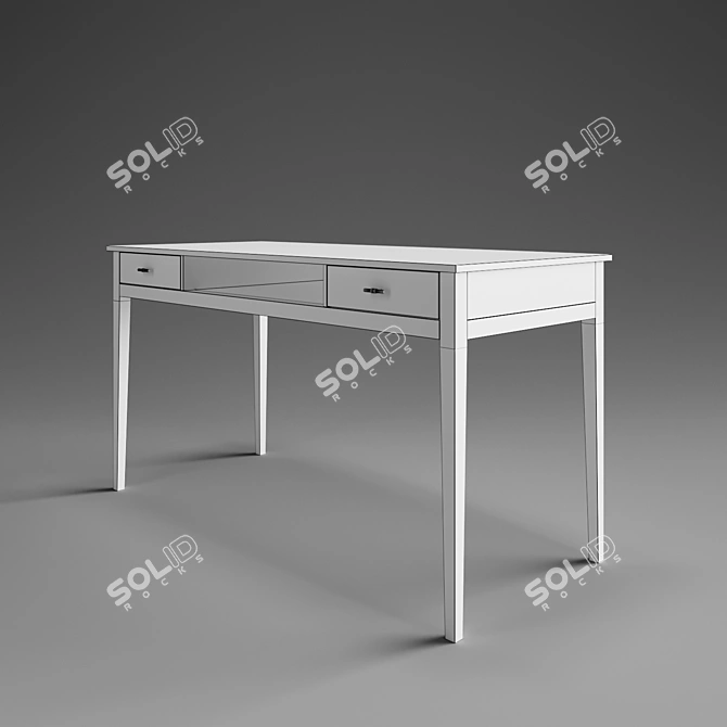 Elegant USTAS 1 Writing Desk 3D model image 3