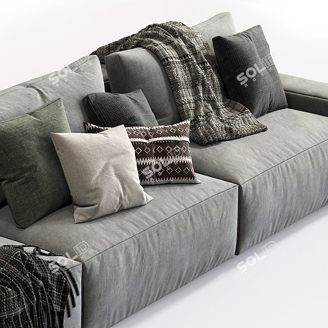 Modern Daniel Sofa: Composition 4 3D model image 3