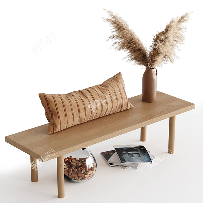 Pampas & Table Decor Set 3D model image 2