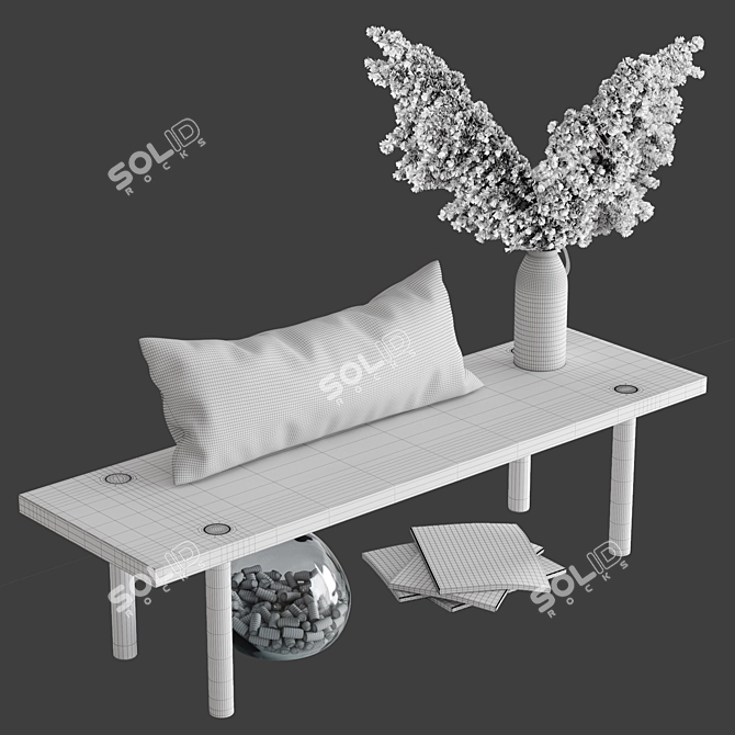 Pampas & Table Decor Set 3D model image 4