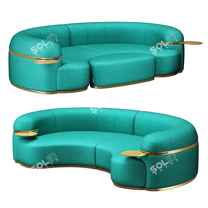 Tanagra Sofa with Ottoman 3D model image 1