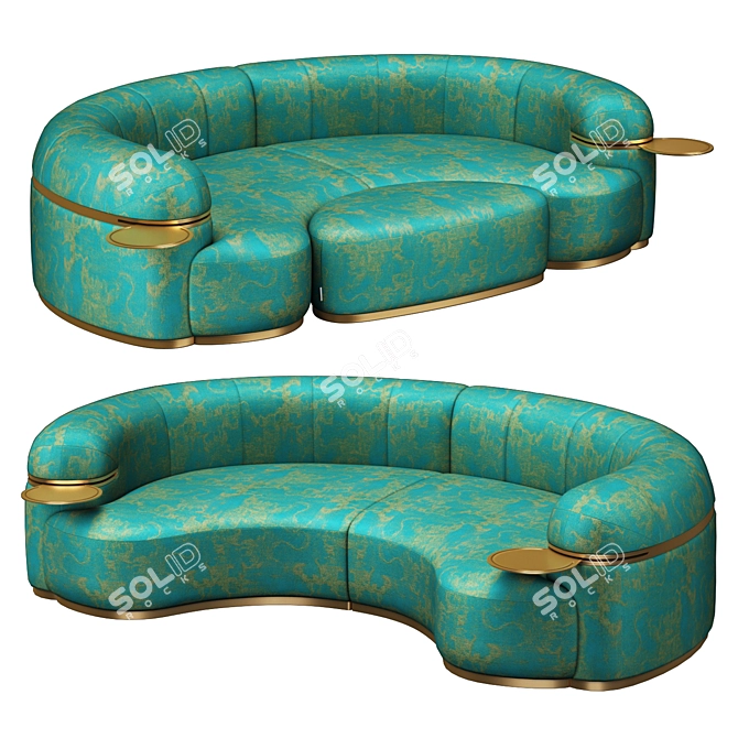 Tanagra Sofa with Ottoman 3D model image 2