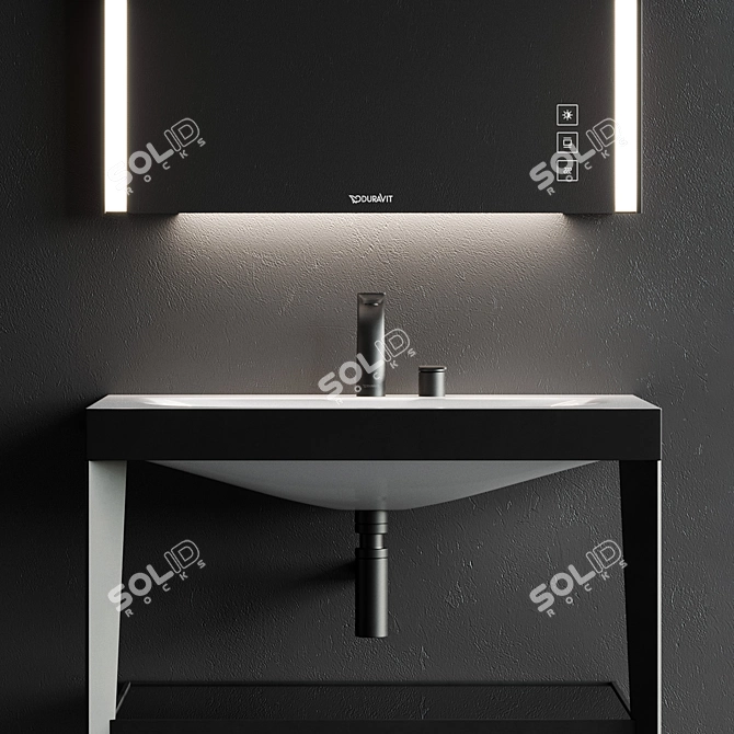 XViu Console Sink: Sleek, Elegant Design 3D model image 3